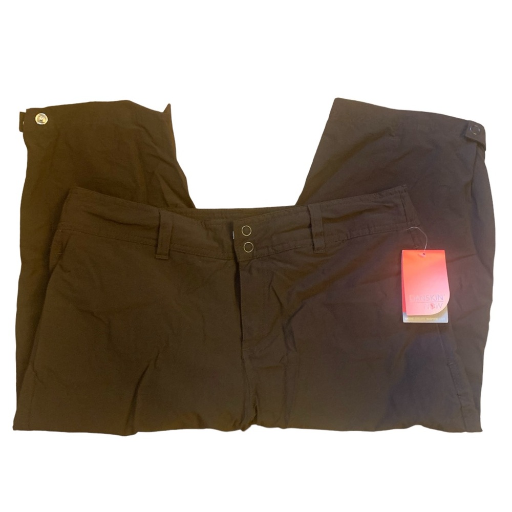 NWT Danskin brown crop stretch active wear pants Sz 8/10